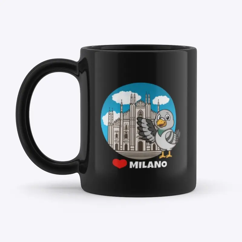 Love Milano Black Mug